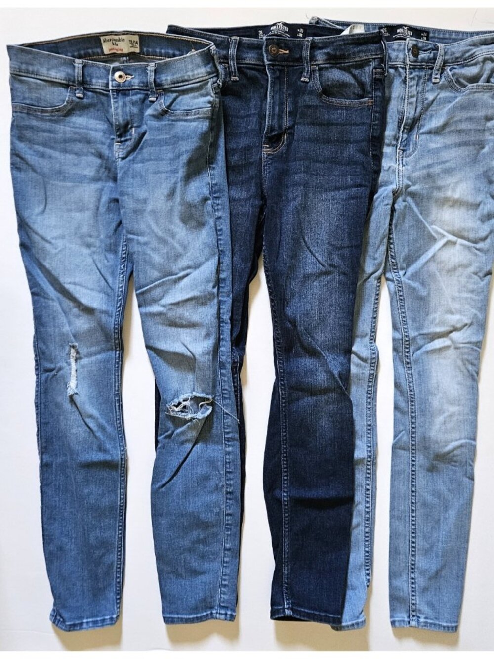 Abercrombie Kids Girls Hollister 0 3 Denim Jeggings Skinny Jeans BTS Lot